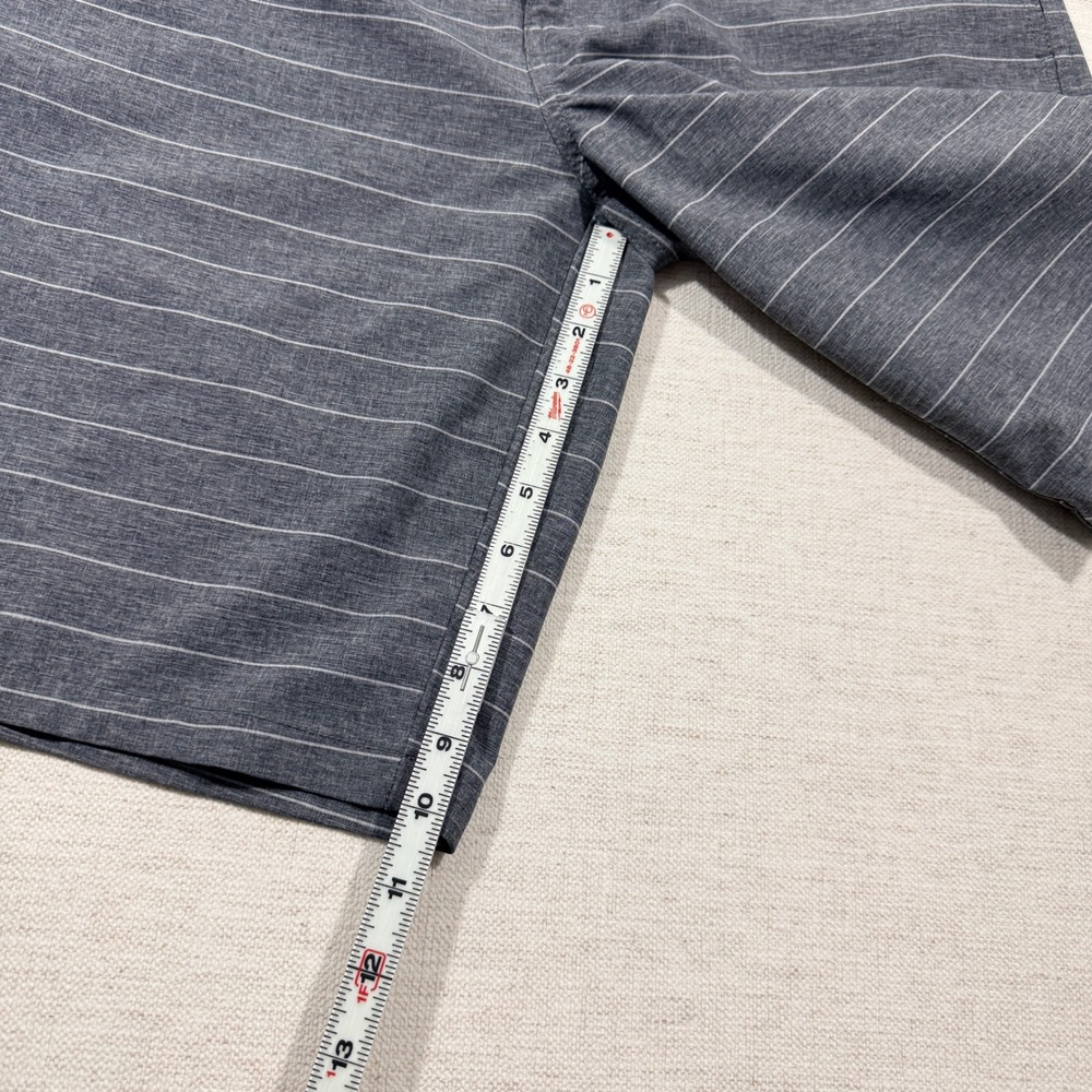 Goodfellow & Co Hybrid Shorts Mens 34 Gray Good Pinstripe Quick Dry Swim Trunk - Picture 5 of 5